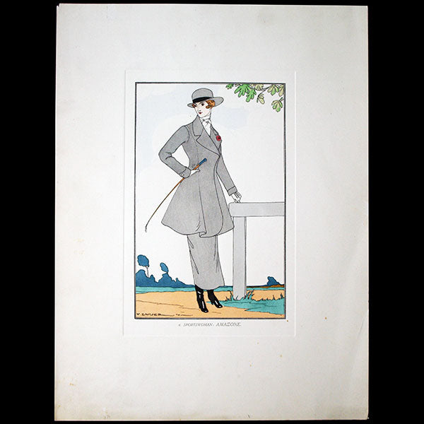 Le Vrai Chic - Ensemble de 4 pochoirs par Victor Lhuer (1914)