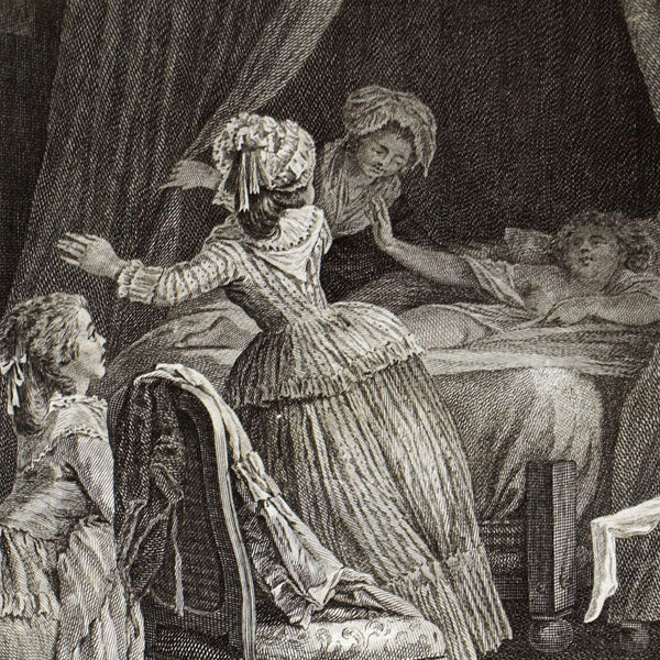 Le lever des ouvrières en mode d'après le tableau de Nicolas Lavreince (1795)