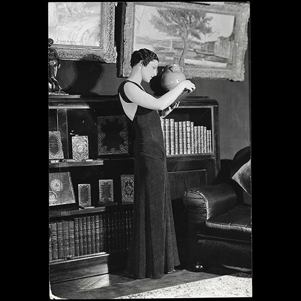 Jean Patou - Robe de soirée en velours paysan rouge (1932)