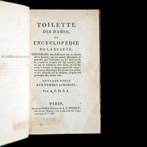 Toilette des Dames ou Encyclopédie de la Beauté (1805)