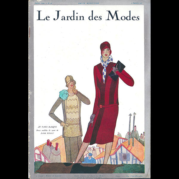Le Jardin des Modes, n°98, 15 septembre 1927, couverture de Robert Patterson