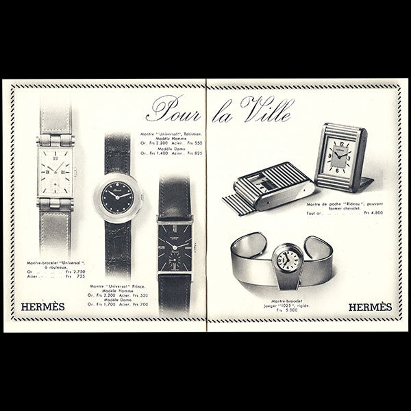 Hermès, catalogue d'horlogerie (circa 1935)