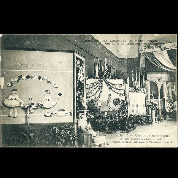 Exposition des Cocardes de Mimi Pinson par Chéruit, Callot, Groult, Lanvin (1915)