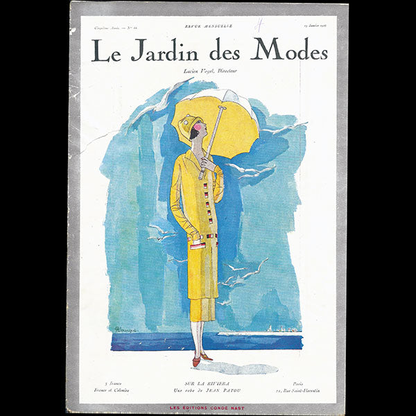 Le Jardin des Modes, n°66, 15 janvier 1925, couverture de Pierre Mourgue