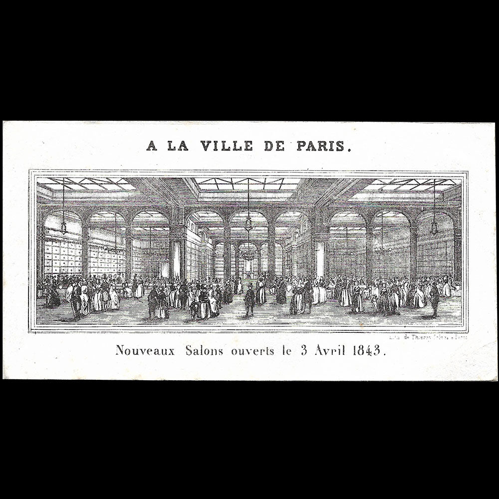 A la Ville de Paris - Nouveaux Salons ouverts le 3 avril 1843