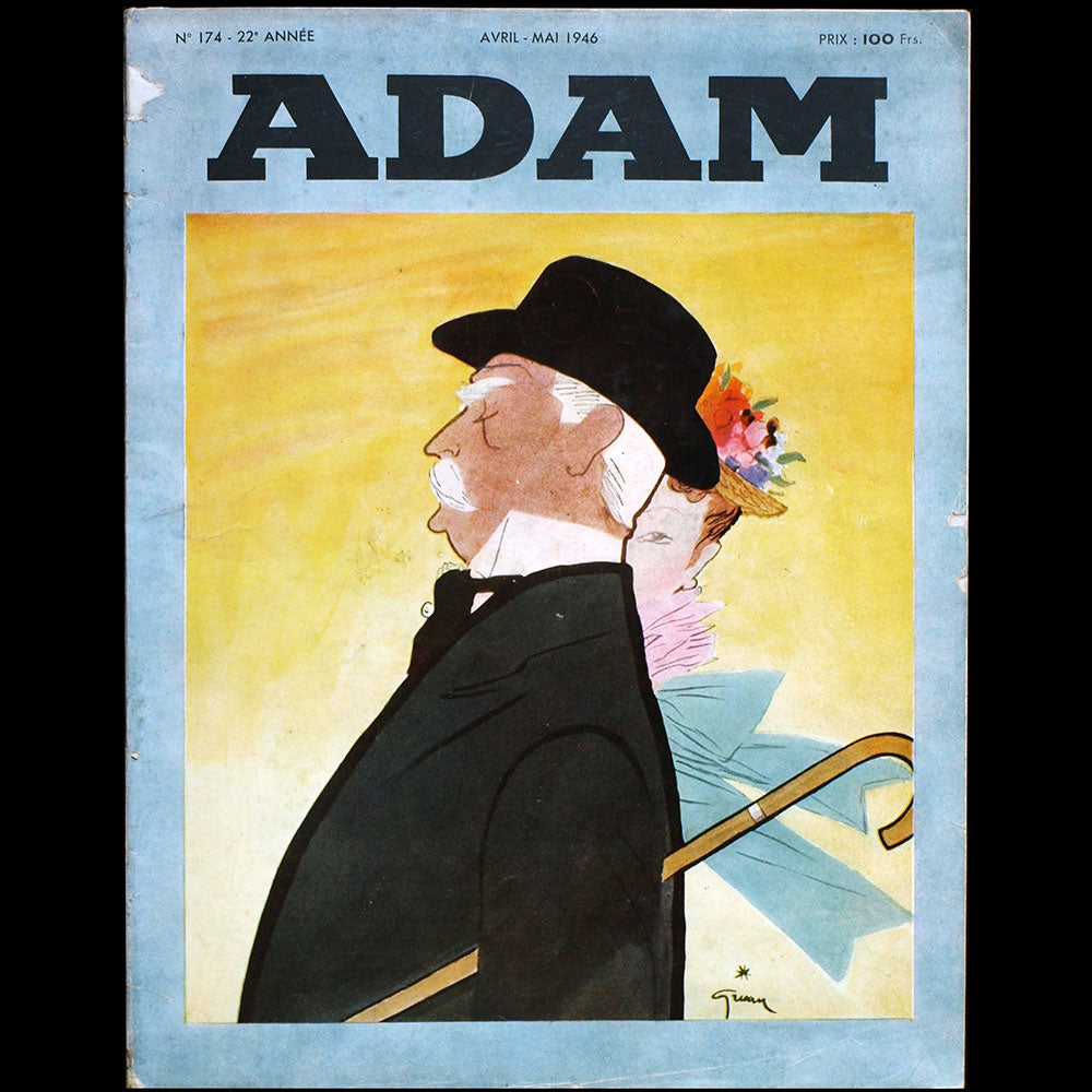 Adam, la revue de l'homme (avril-mai 1946), couverture de René Gruau