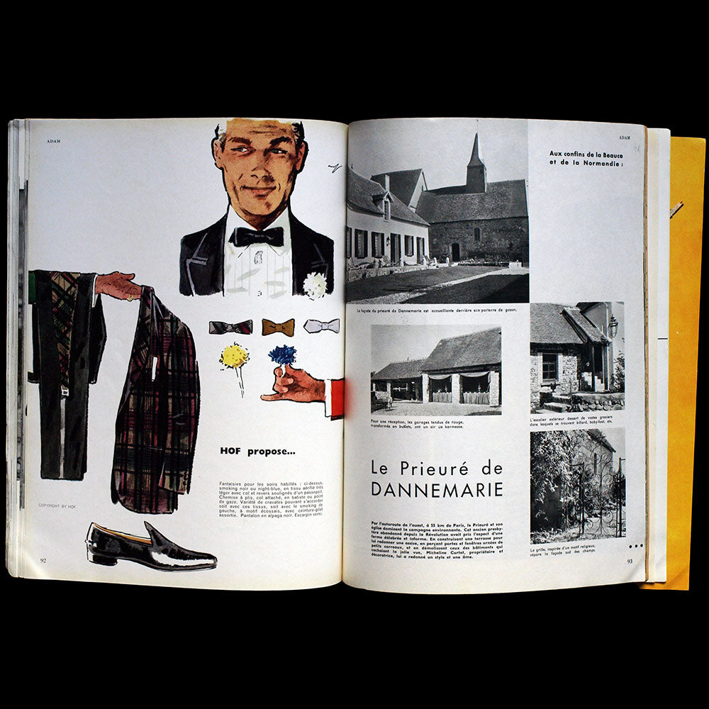 Adam, la revue de l'homme (avril-mai 1958), couverture de Hof