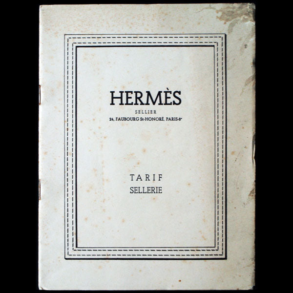 Hermès, catalogue de sellerie (circa 1940)