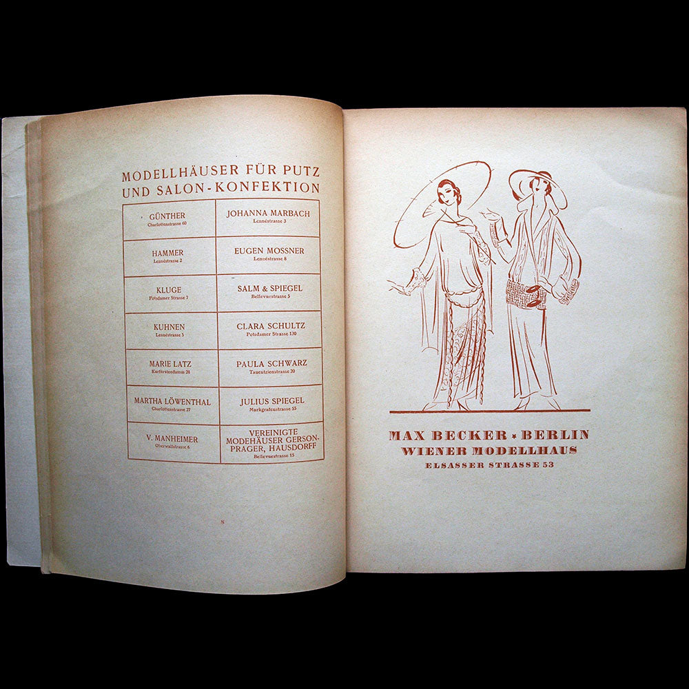 Führer durch die Moden Woche Berlin Frühjahr 1923, programme illustré par Annie Offterdinger