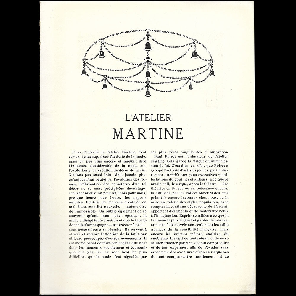 Art et Décoration, L'Atelier Martine (Paul Poiret) (août 1924)