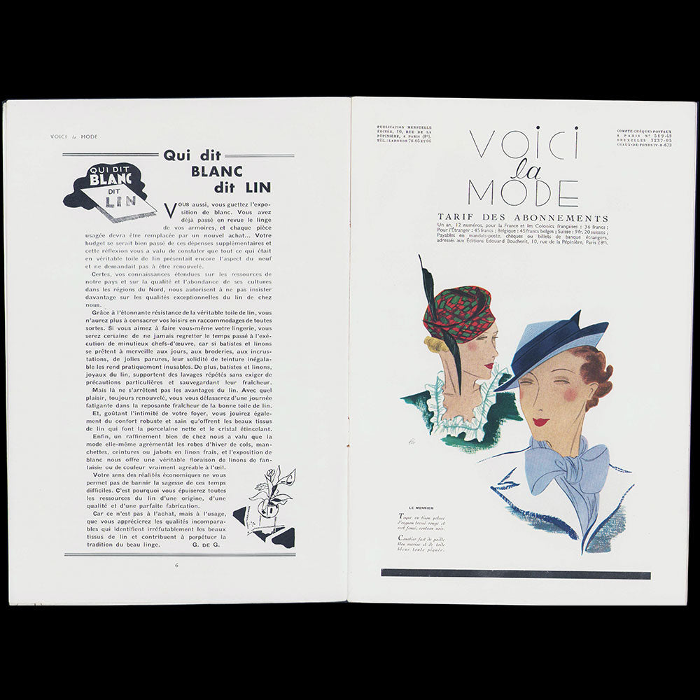 Art, Goût, Beauté, Voici la mode (1935, janvier), manteau de Chanel