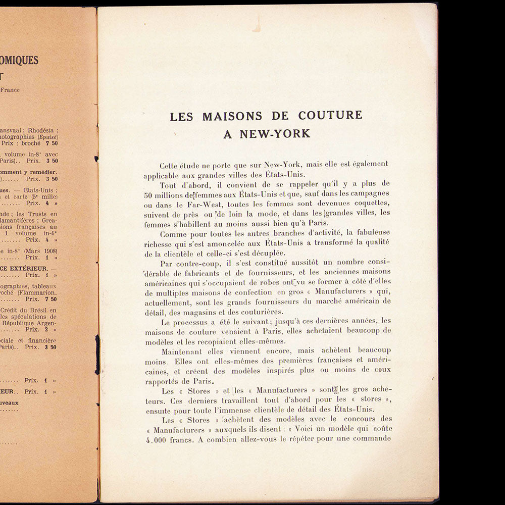 Georges Aubert - Les Maisons de Couture à New York (1930)