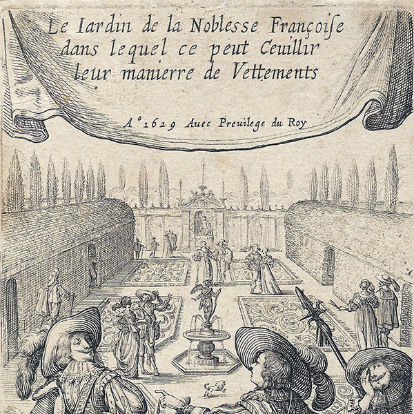 Abraham Bosse - Le Jardin de la Noblesse Française - Page titre frontispice (1629)