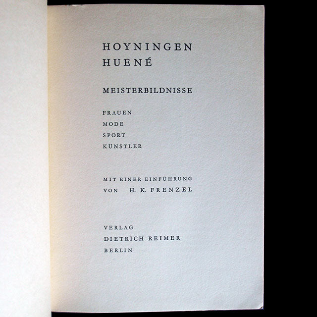 Hoyningen Huené, Meisterbildnisse (1932)