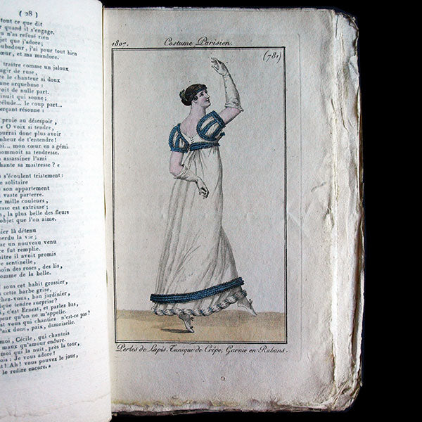 Le Journal des Dames et des Modes, Costumes Parisiens, réunion de 70 livraisons de la 11ème année (1807)