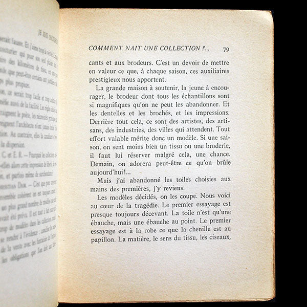 Je suis couturier, propos de Christian Dior (1951)