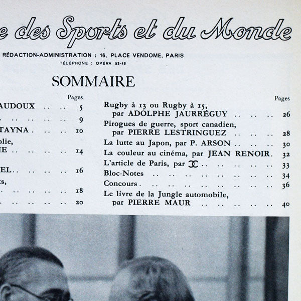 La revue des Sports et du Monde Ford Mathis, collection complète des 10 numéros (octobre 1934 à juillet 1936)