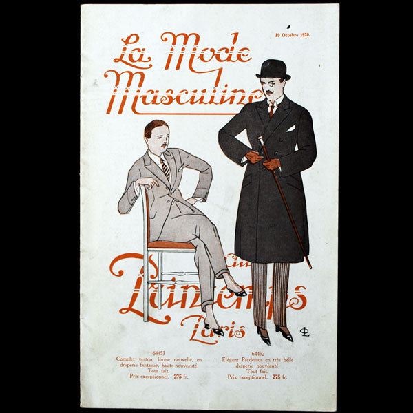 La mode masculine au Printemps, 1920