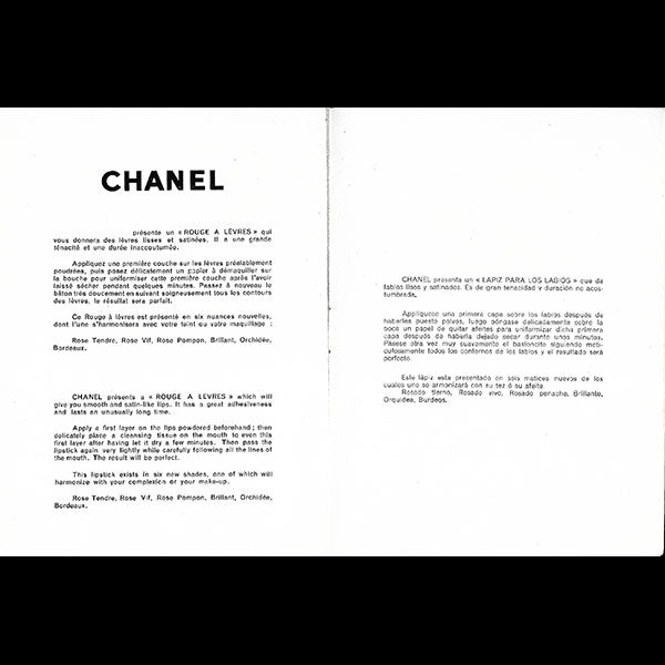 Chanel Parfums - Pour votre beauté Chanel conseille (circa 1948)