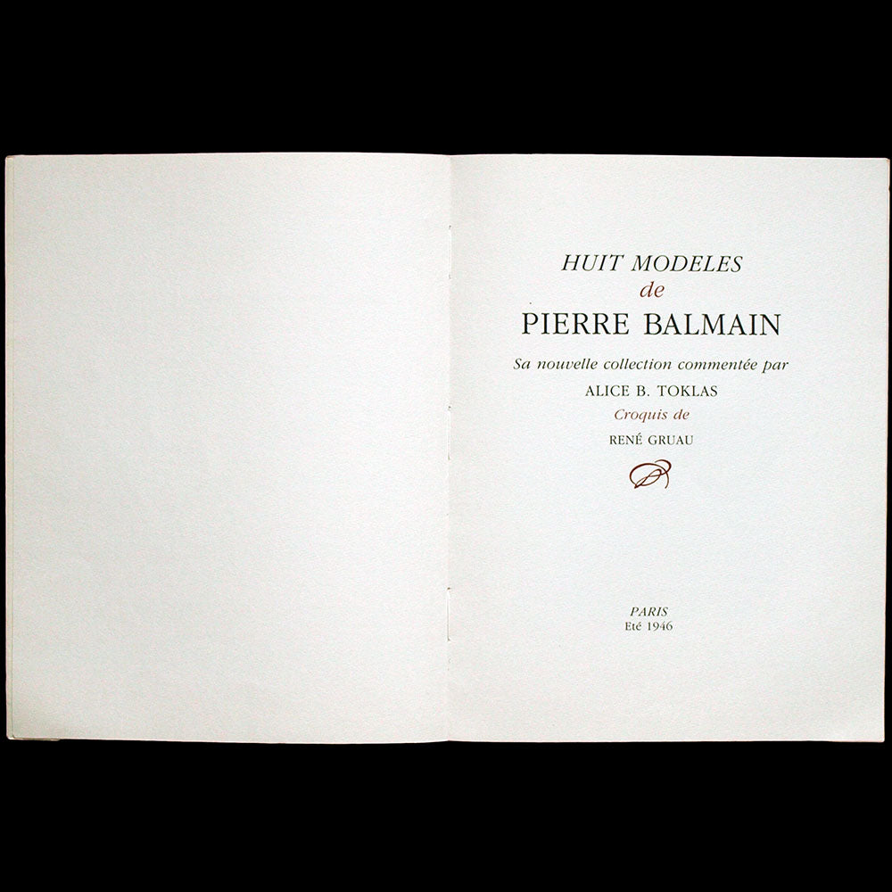 Pierre Balmain - A New French Style, illustré par René Gruau en 1946, réédition de 1985