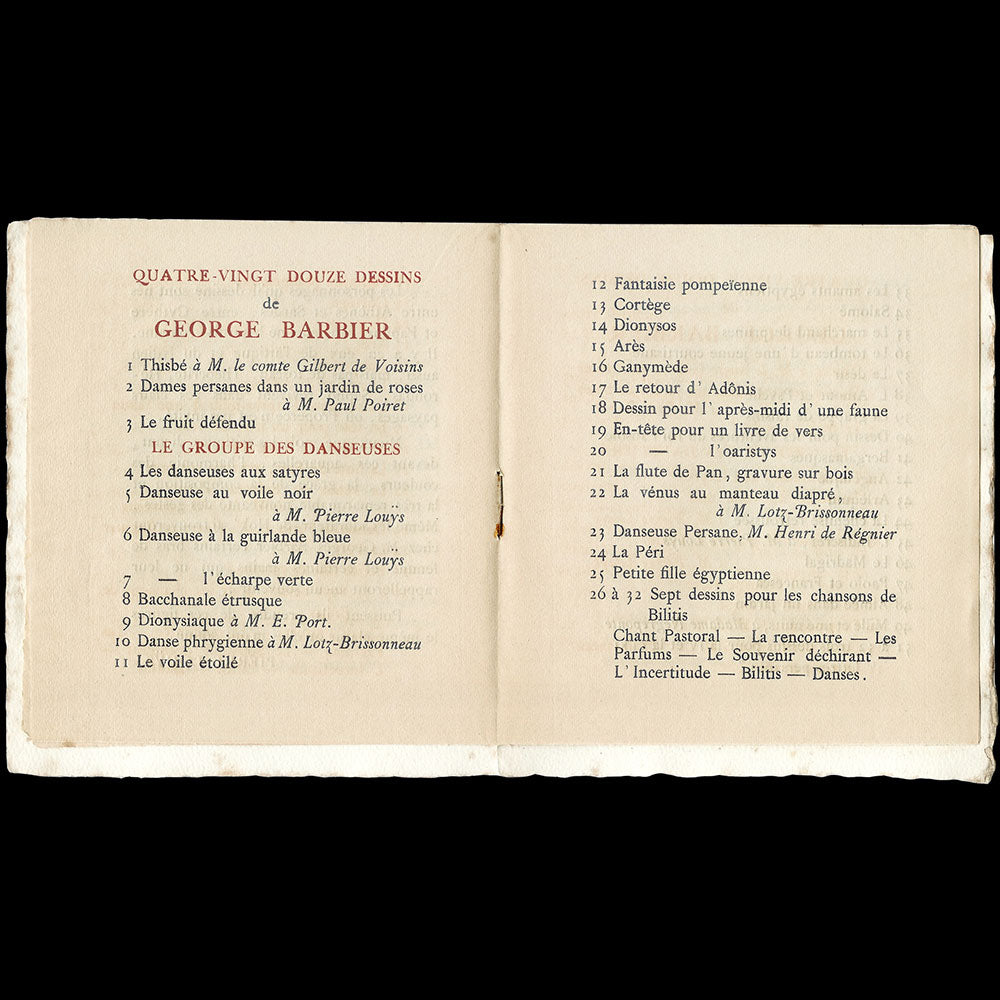 Barbier - Exposition George Barbier, catalogue de l'exposition à L'Art Moderne (1911)