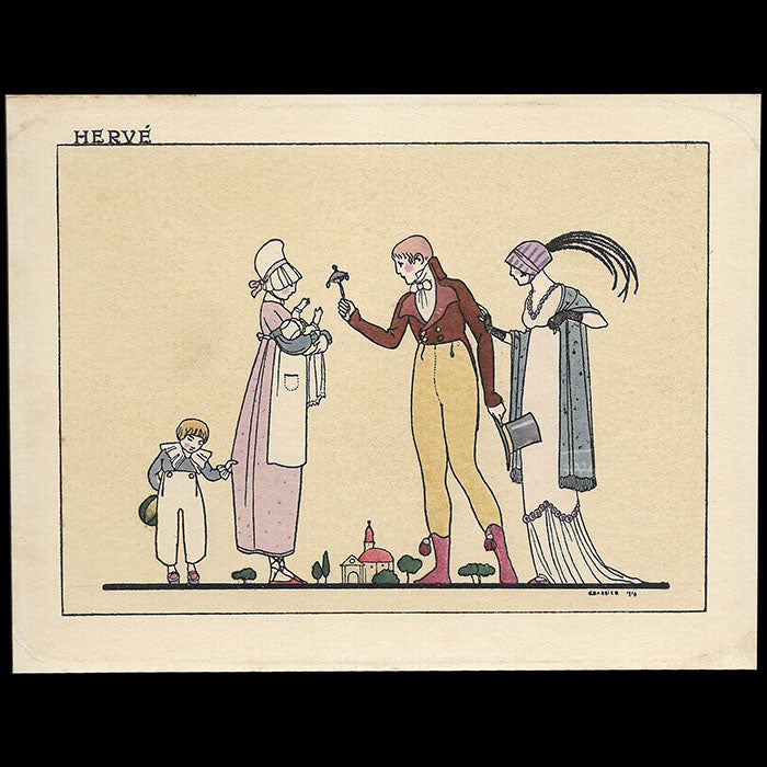 George Barbier - Le Hochet, composition pour les Chocolats Foucher (1914)