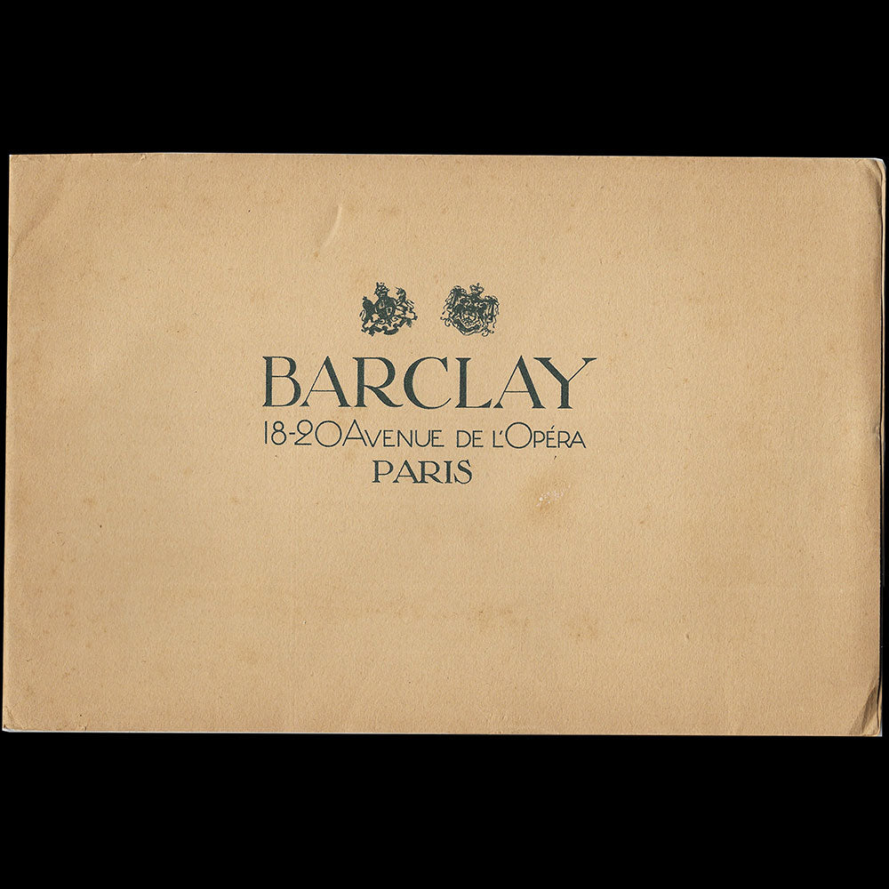 Barclay - Catalogue du tailleur, 18-20 avenue de l'Opéra à Paris (circa 1910-1920s)