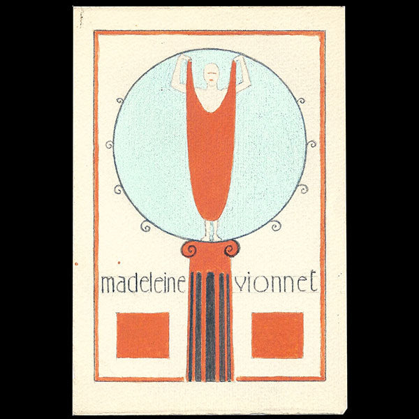 Vionnet - Dessin original de Thayaht pour une carte (circa 1920)