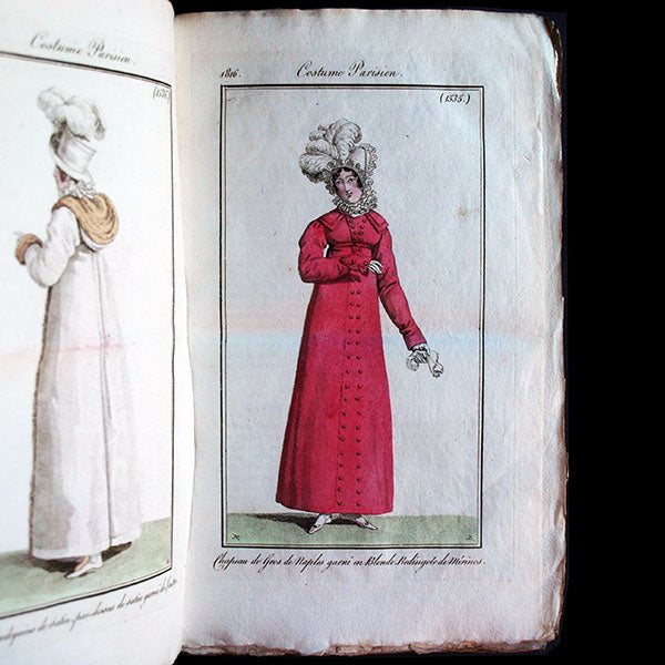 Le Journal des Dames et des Modes, Costumes Parisiens, réunion de 70 livraisons de la 20 et 21èmes années (1816-1817)