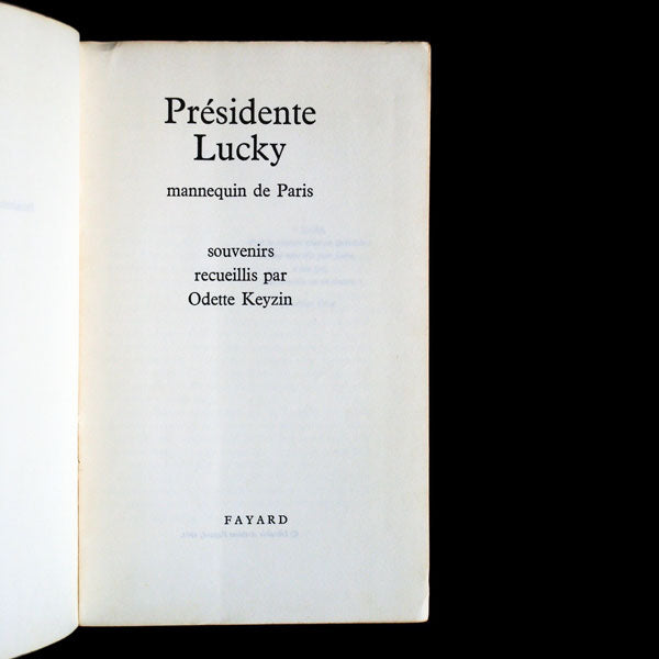 Présidente Lucky, mannequin de Paris (1961)