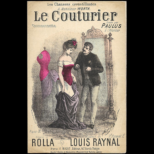 A Monsieur Worth, Le Couturier - Chanson croustillante de Rolla et Louis Raynal (1886)