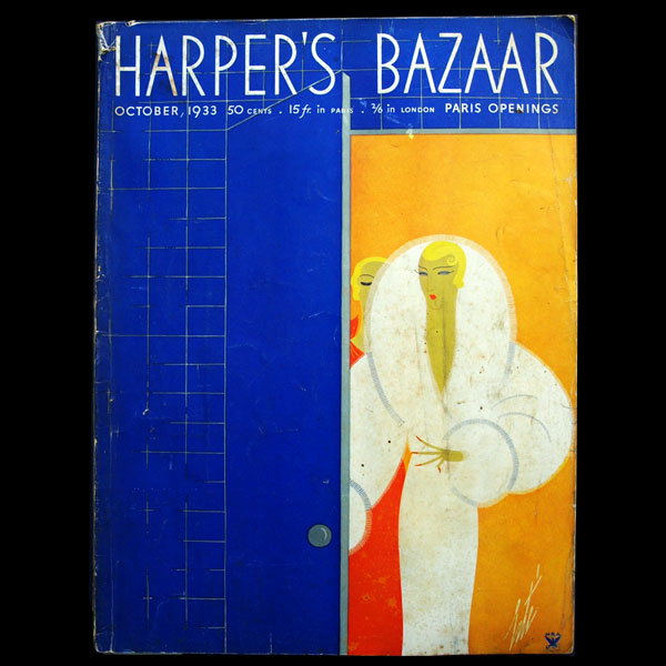Harper's Bazaar, couverture d'Erté (1933, octobre)