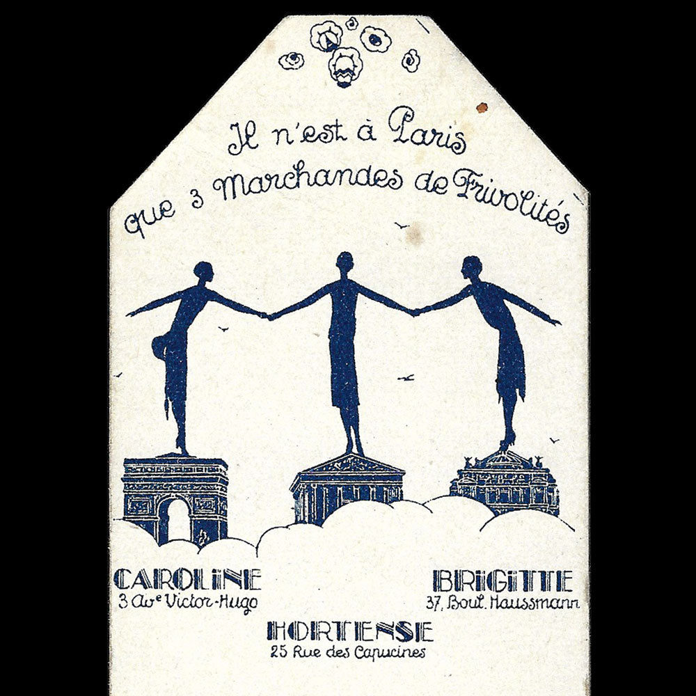 Les Trois Marchandes de Frivolités - Marque page (circa 1929)