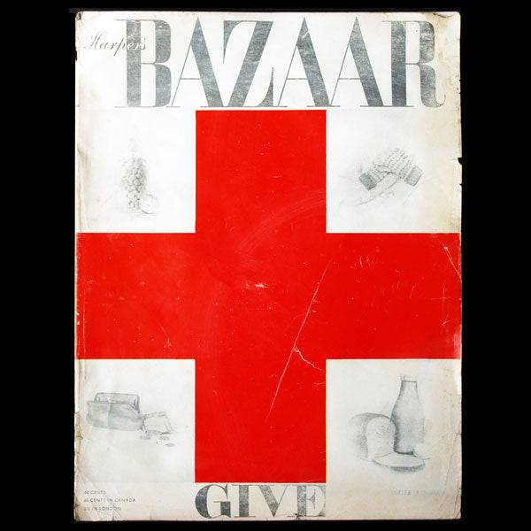 Harper's Bazaar (1946, mars), couverture d'Alexei Brodovitch