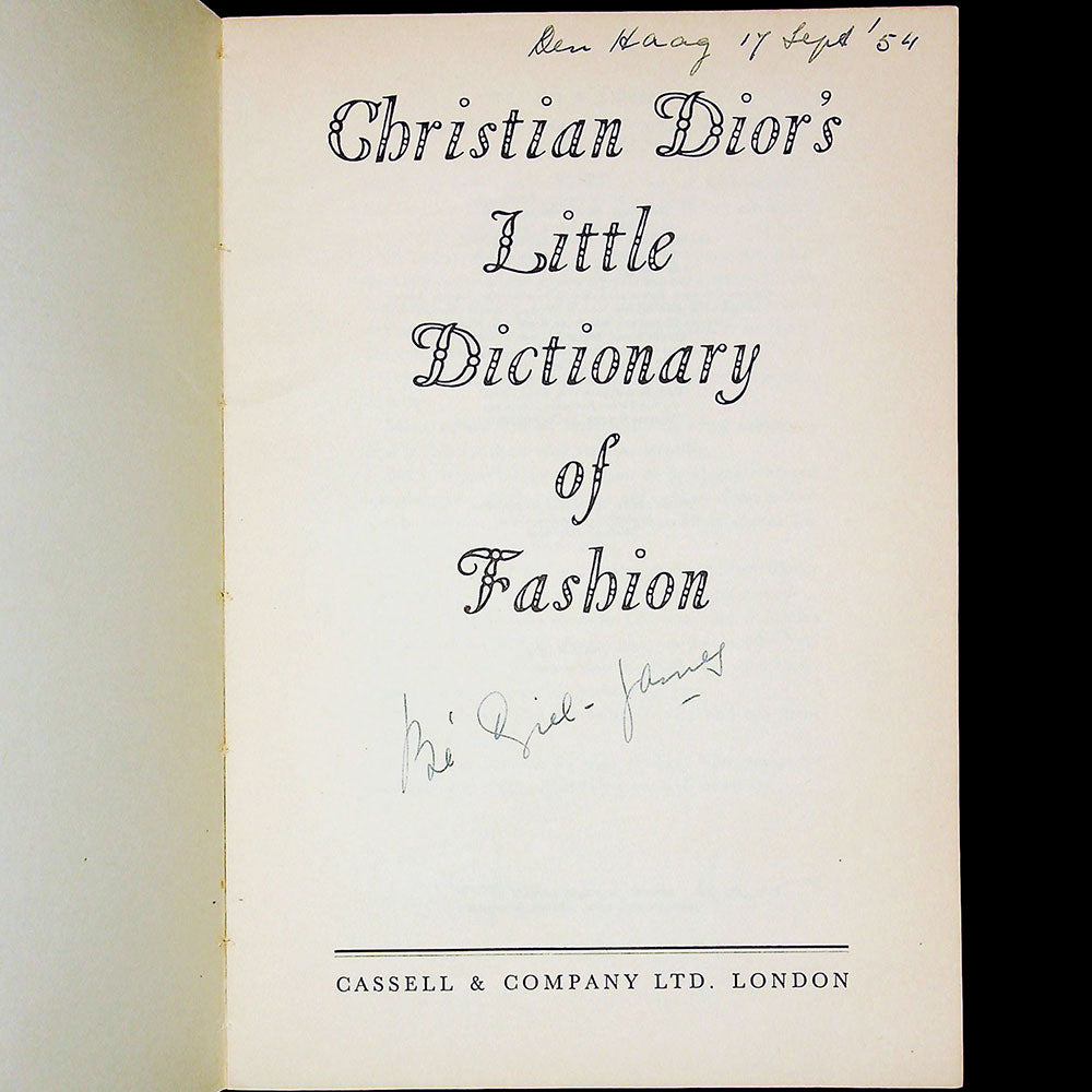 Christian Dior's little dictionary of fashion (1954)