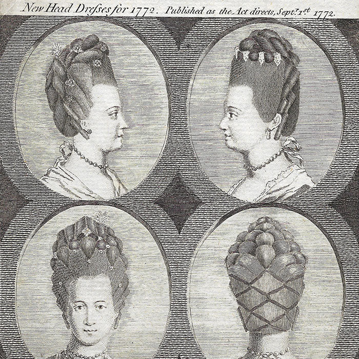 David Ritchie - New Head Dresses for 1772, gravure du Lady's Magazine