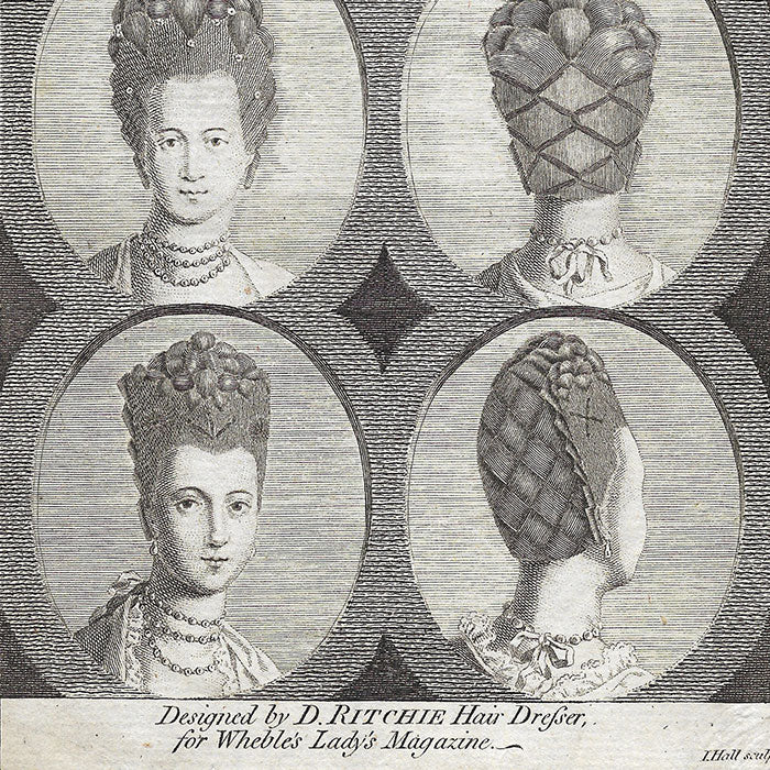 David Ritchie - New Head Dresses for 1772, gravure du Lady's Magazine