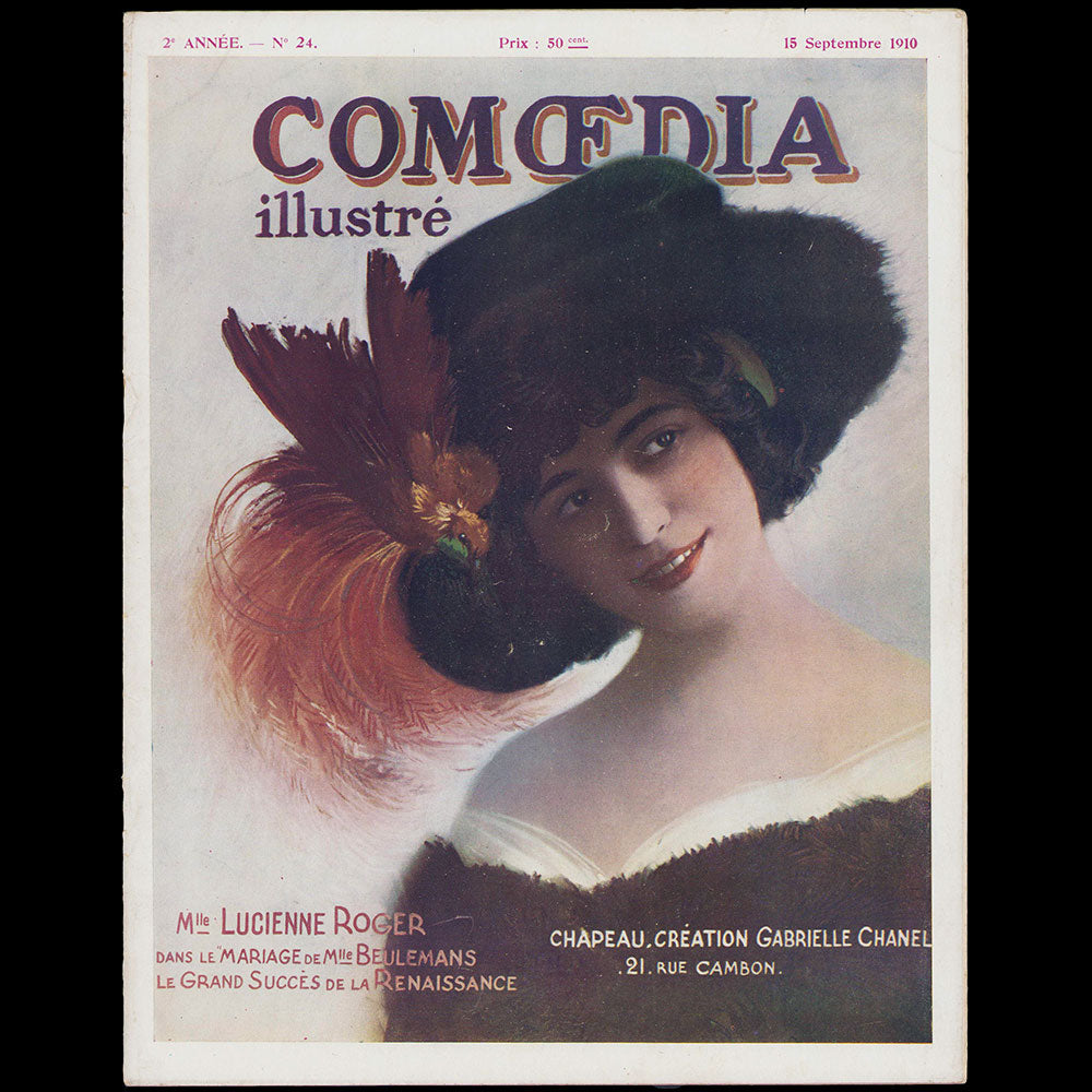 Comoedia illustré (15 septembre 1910), chapeau Chanel