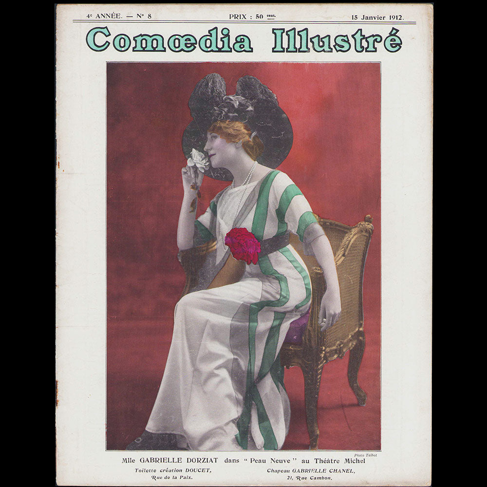 Comoedia illustré (15 janvier 1912), Gabrielle Dorziat en Doucet et Chanel