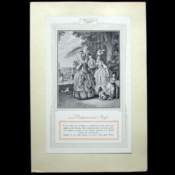 Fourrures Max - La mode au XVIIIe siècle par Moreau Le Jeune et au XXe siècle par Drian