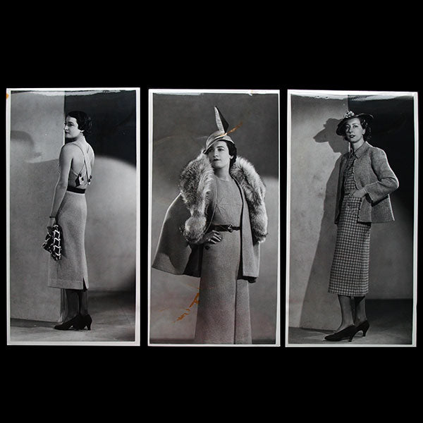 Lucia Boutet - Modèles de la Maison Lucia Boutet, ensemble de photographies d'époque (circa 1939)