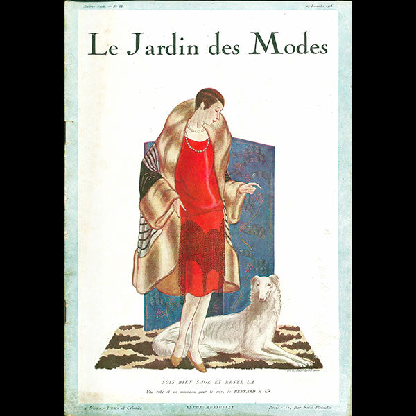 Le Jardin des Modes, n°88, 15 novembre 1926, couverture de M. T. de Montbrun