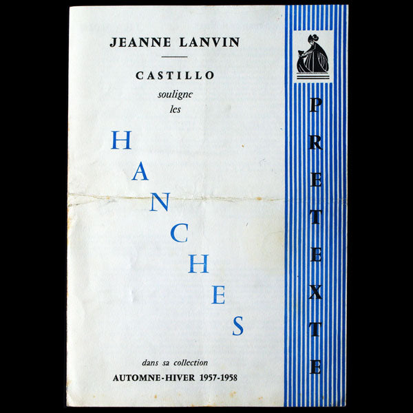 Jeanne Lanvin - Castillo, programme de défilé, Automne-Hiver 1957-1958