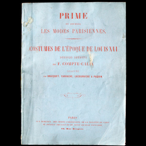 Compte-Calix - Costumes de l'époque de Louis XVI (1869)