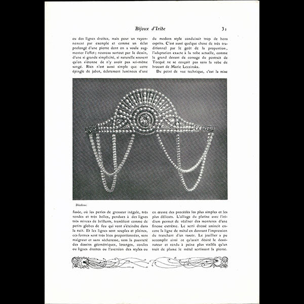 Art et Décoration, Bijoux dessinés par Paul Iribe (janvier 1911)