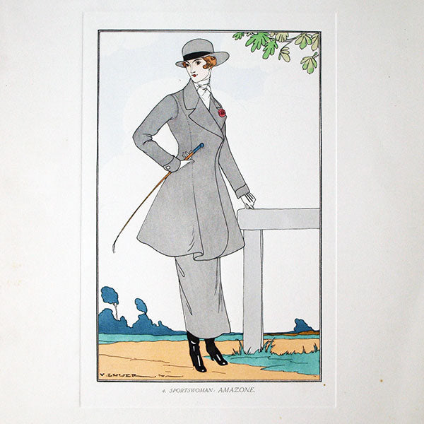 Le Vrai Chic - Ensemble de 4 pochoirs par Victor Lhuer (1914)