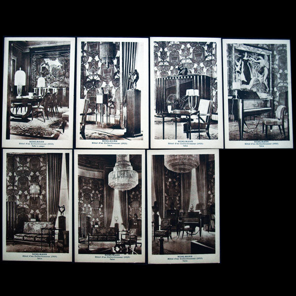 Exceptionnel ensemble de cartes de Jacques-Emile Ruhlmann (1925-1935)