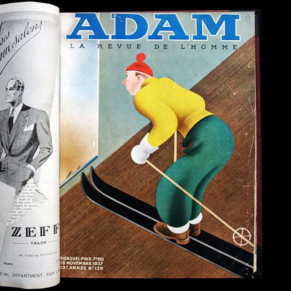 Adam, la revue de l'homme (15 août 1937, 15 mai 1938, 15 novembre 1937, 15 novembre 1938, 15 juin 1938, 15 juillet 1938)