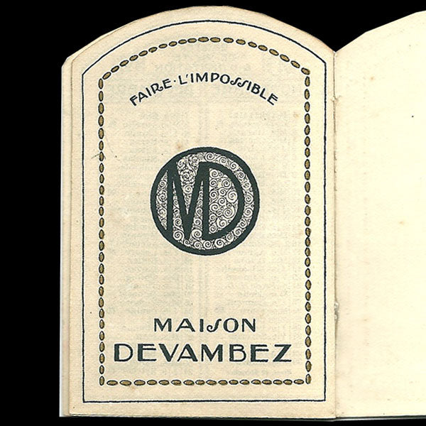 Calendrier de la maison Devambez pour l'année 1914