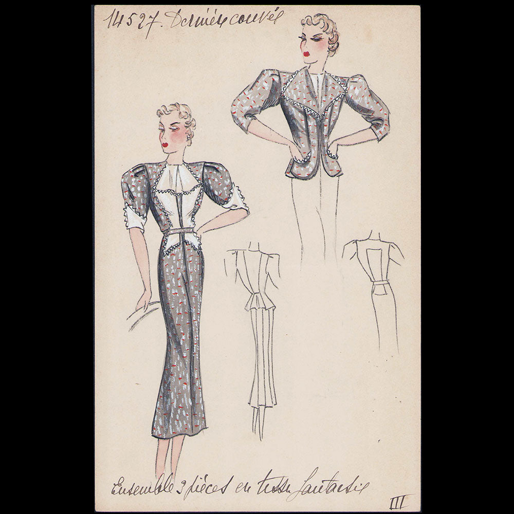 Fashion drawing of evening dress from the 1920's Fashion drawing of evening dress from the 1920's
